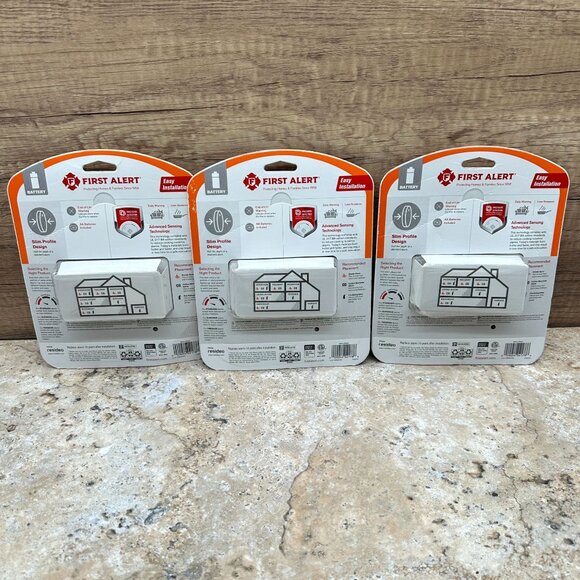Lot Of 3 First Alert Smoke Alarm Precision Detection Standard 1046727 Batteries - Picture 2 of 10